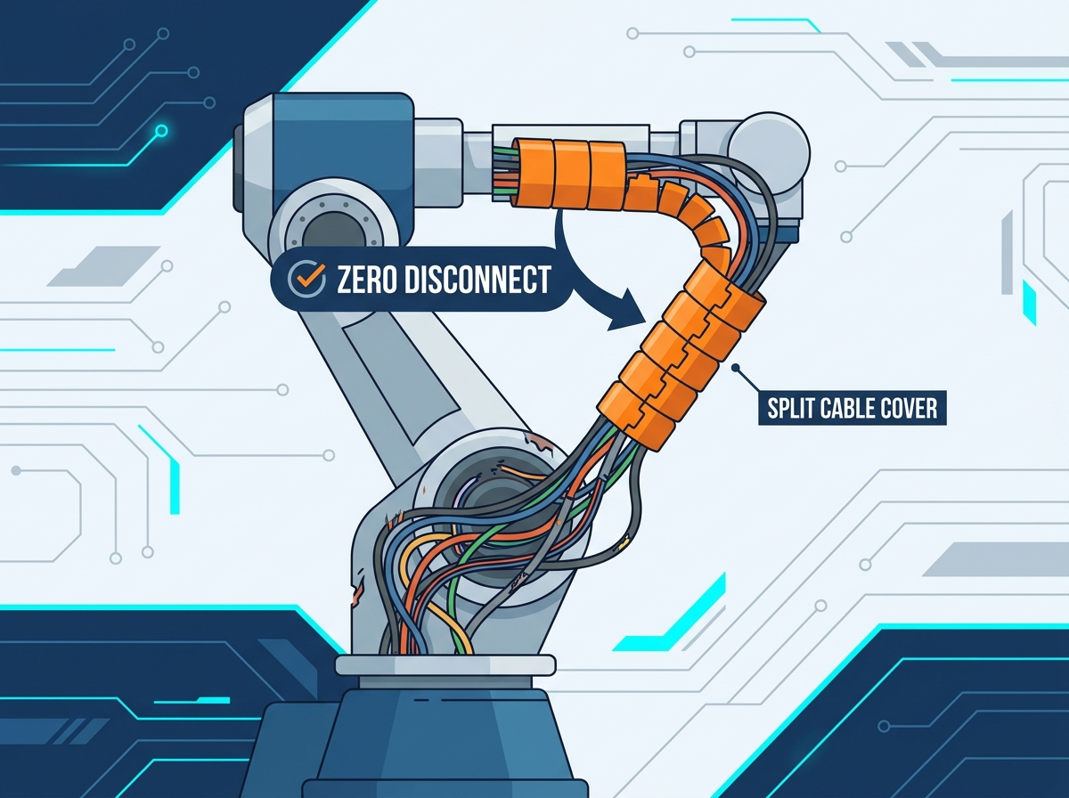 Split Robot Arm Cable Cover Installation